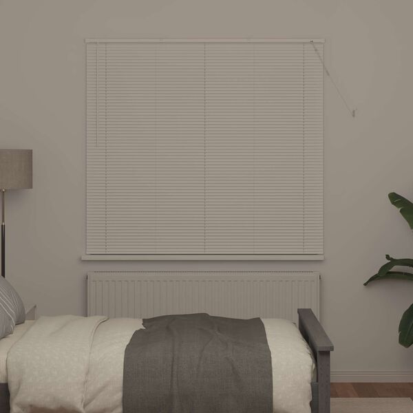 vidaXL Cortina Veneziana Manual Ajust&aacute;vel Branco 150 x 130 cm PVC