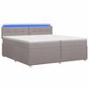 vidaXL Cama box spring com colch&atilde;o Cinzento-acastanhado 200 x 200 cm