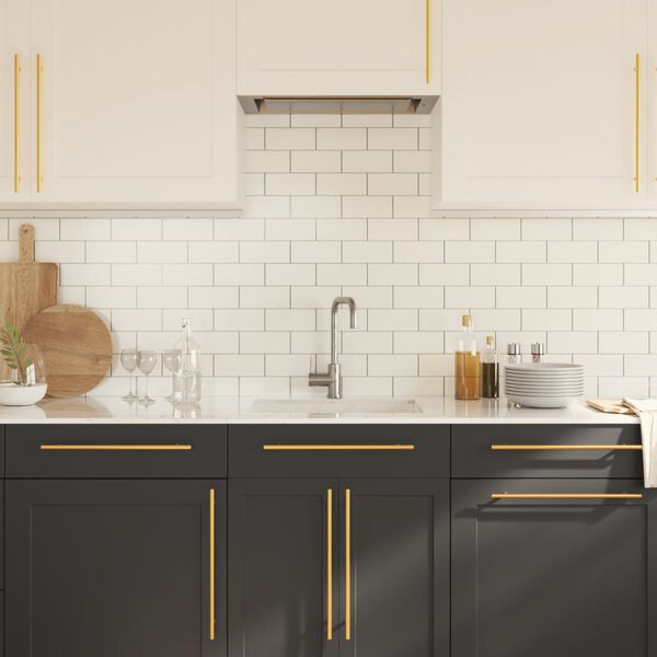 vidaXL Puxadores para m&oacute;veis 10 pcs 320 mm a&ccedil;o inoxid&aacute;vel dourado