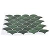 vidaXL Azulejo Escama de Peixe 10 pcs Verde Escuro 30 x 30 cm