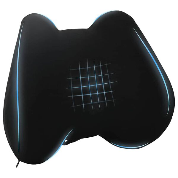 vidaXL Almofada com travesseiro Preto 42 x 32 x 14 cm Poli&eacute;ster