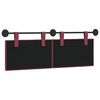 vidaXL Cabeceira Suspensa Riscas Vinho Vermelho 150 x 55 x 5 cm tecido