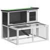 vidaXL Coelheira 102x90x84,5 cm pinho maci&ccedil;o cinzento