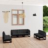 vidaXL 7 pcs conjunto lounge de jardim c/ almofad&otilde;es pinho maci&ccedil;o