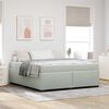 vidaXL Estrutura de cama com colch&atilde;o Cinzento-claro 180 x 200 cm