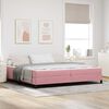 vidaXL Cama Box com colch&atilde;o Rosa 200 x 200 cm tecido