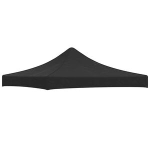 vidaXL Teto para tenda de festas 3x3 m 270 g/m² preto