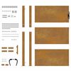 vidaXL Portão de jardim 100x125 cm Aço Corten