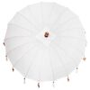 vidaXL Parasol Balin&ecirc;s com Base 260 180-190 cm