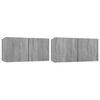 vidaXL M&oacute;vel TV suspenso 2pcs 60x30x30cm derivado madeira cinza sonoma