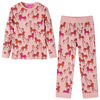 Pijama de manga comprida para crian&ccedil;a rosa-claro 116