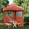 vidaXL Tenda de Festa Terracota 200 x 200 x 306 cm Tecido Oxford