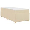 vidaXL Estrutura da Cama com colch&atilde;o Creme 100 x 200 cm tecido
