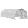 vidaXL Galinheiro Prateado 400 x 150 x 100 cm A&ccedil;o Galvanizado