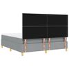 vidaXL Cama Box Spring LED Cinzento-claro 180 x 200 cm tecido