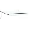 vidaXL Toldo Retr&aacute;til Branco 350 x 250 cm Poli&eacute;ster e Alum&iacute;nio