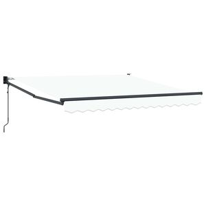 vidaXL Toldo retr&aacute;til Branco 350 x 250 cm Poli&eacute;ster e Metal