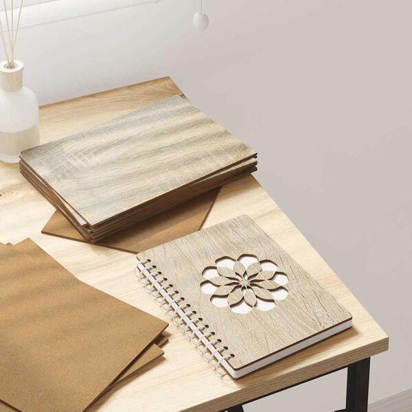 vidaXL Painéis de Decoração 12 pcs Carvalho sonoma 15 x 21 x 0.3 cm