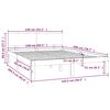 vidaXL Estrutura de cama 140x200 cm pinho maci&ccedil;o
