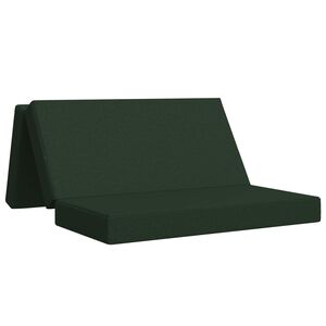 vidaXL Sof&aacute; Cama Dobr&aacute;vel 160 x 67 x 45 cm Verde-Escuro