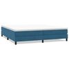 vidaXL Cama com molas sem colch&atilde;o 200x220 cm veludo azul-escuro
