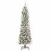 vidaXL &Aacute;rvore de Natal Artificial Branco 240 cm PVC, Metal e Pl&aacute;stico
