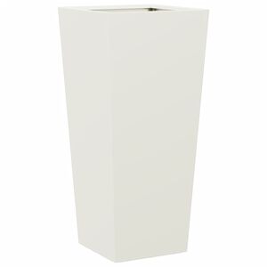 vidaXL Vaso/floreira de jardim 35x35x75 cm a&ccedil;o branco