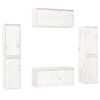 vidaXL M&oacute;veis de TV 6 pcs madeira de pinho maci&ccedil;a branco