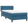 vidaXL Cama com molas/colch&atilde;o 80x220 cm veludo azul-escuro