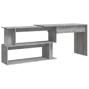 vidaXL Secret&aacute;ria canto 200x50x76 cm derivados madeira cinzento sonoma