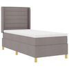 vidaXL Cama Box com colch&atilde;o Cinzento-acastanhado 80 x 200 cm tecido