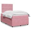 vidaXL Cama boxspring com colch&atilde;o 120x200 cm veludo rosa