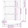 vidaXL Portão de jardim 105x130 cm em aço resistente às intempéries com design leve