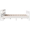 vidaXL Cama sem colch&atilde;o 140x190 cm madeira de pinho maci&ccedil;a branco