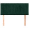 vidaXL Cabeceira de cama veludo 90x5x78/88 cm verde-escuro