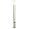 vidaXL Lumin&aacute;ria de poste com sensor e tomada, 110 cm, a&ccedil;o inoxid&aacute;vel, IP44