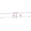 vidaXL Kit de ferragens para porta deslizante 200 cm a&ccedil;o preto