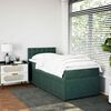 vidaXL Cama com molas/colchão 90x200 cm veludo verde-escuro