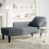 vidaXL Chaise lounge c/ almofada/apoio de braços direito veludo