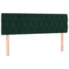 vidaXL Cama box spring c/ colch&atilde;o/LED 160x200 cm veludo verde-escuro