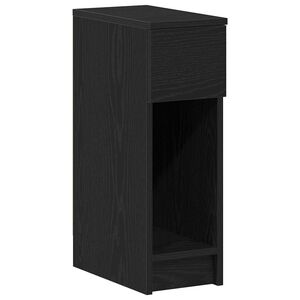 vidaXL Mesa de cabeceira com gaveta 20x36x60 cm carvalho preto