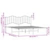 vidaXL Estrutura de cama com cabeceira 160x200 cm metal preto