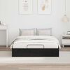 vidaXL Estrutura de Cama Ottoman Carvalho Preto 203 x 140 x 25 cm