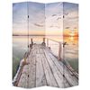 vidaXL Biombo dobr&aacute;vel com estampa de lago 160x170 cm