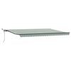 vidaXL Toldo retr&aacute;til Verde e Branco 500 &times; 350 cm Poli&eacute;ster