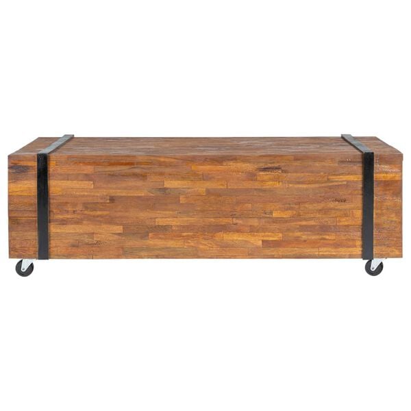 vidaXL Mesa de centro 110x45x38 cm madeira de teca maci&ccedil;a