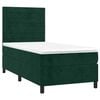 vidaXL Cama box spring c/ colch&atilde;o/LED 80x200 cm veludo verde-escuro