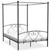 vidaXL Estrutura de cama dossel 160x200 cm metal preto