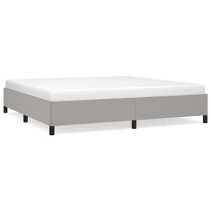 vidaXL Estrutura de cama sem colch&atilde;o 200x200 cm tecido cinzento-claro