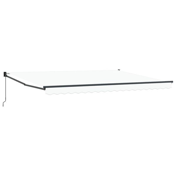 vidaXL Toldo Retr&aacute;til Manual Branco 4 x 2 m